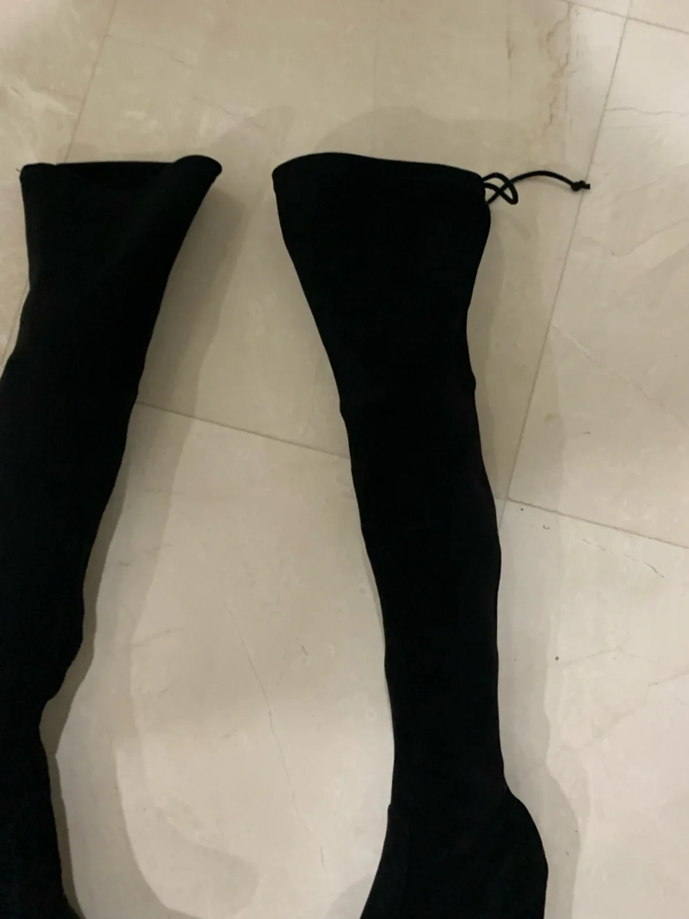 Stuart Weitzman Highland Stretch-Black Suede Over-the-Knee Boot Size 40